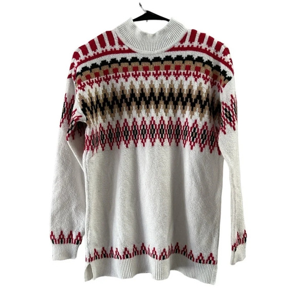 Women’s Loft red and white sweater - Picture 1 of 4